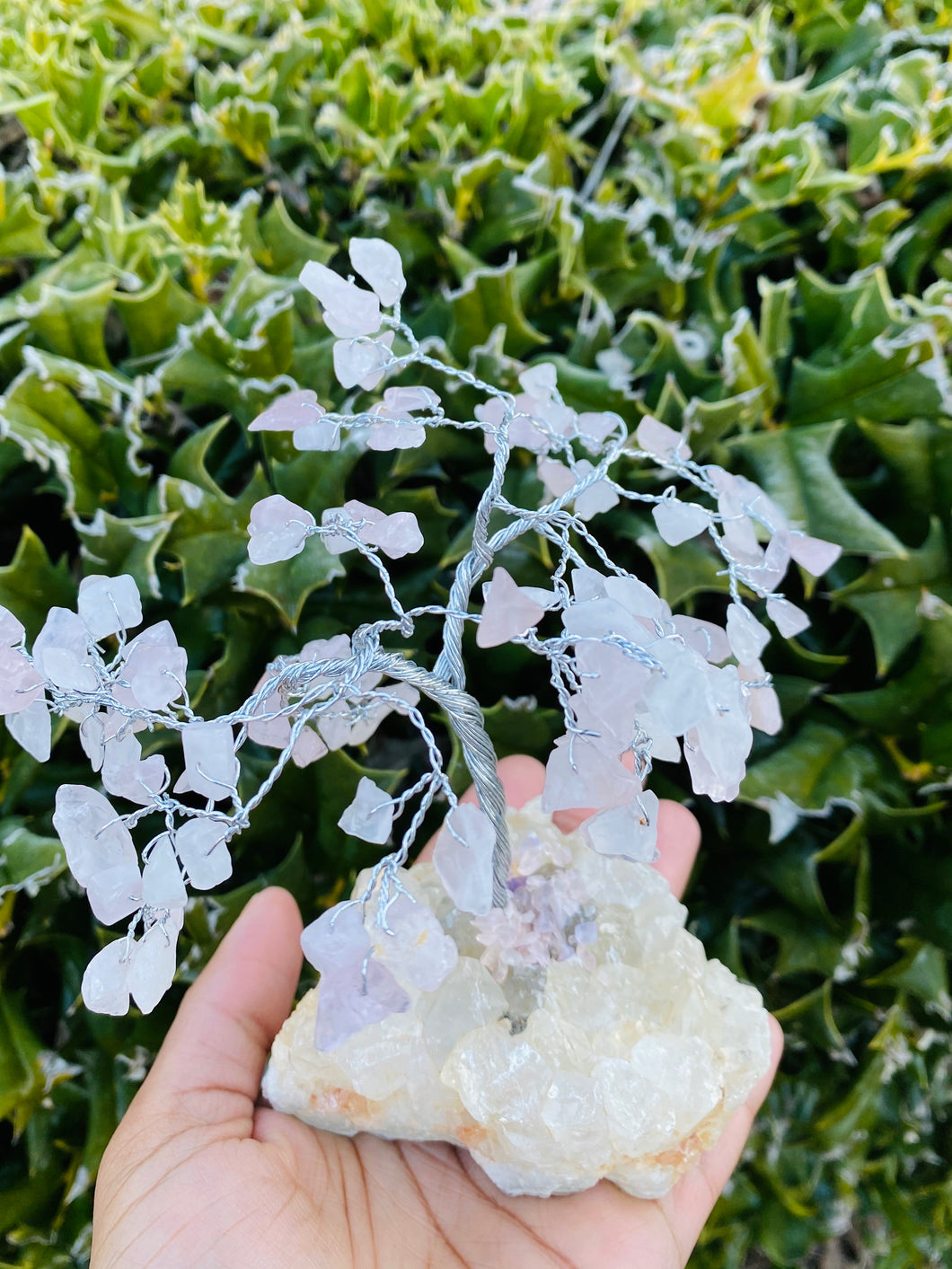 Rose Quartz Crystal Tree